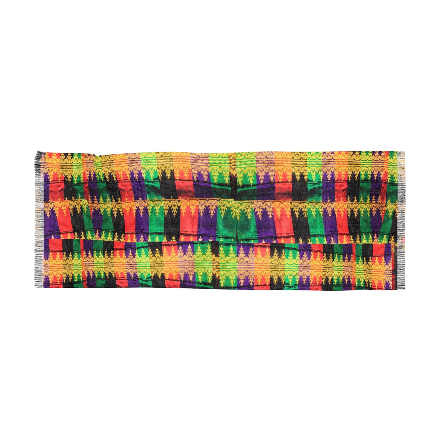 Philippines Filipino Batik inspired Light Scarf | Mindanao batik inspired Crisply PRINTED One sided scarf