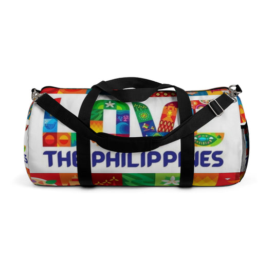 Philippines Filipino "Love the Philippines" Duffel bag | Philippine Travel Bag | Crisply Printed | College Duffel bag