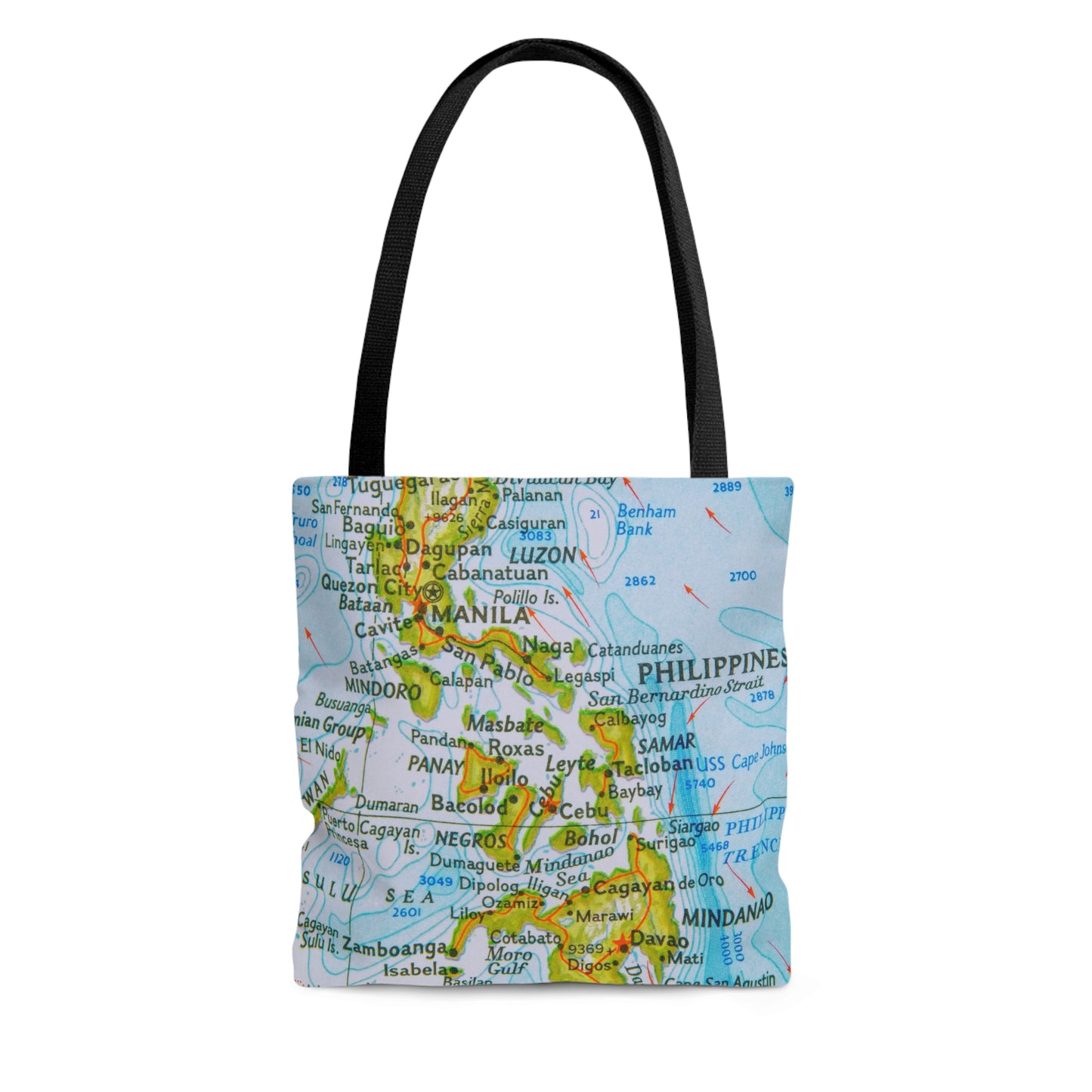 Philippine Map High Quality Tote Bag | Unique Filipino Gift Idea | Shopping Gym Work tote bag| Crisply Printed