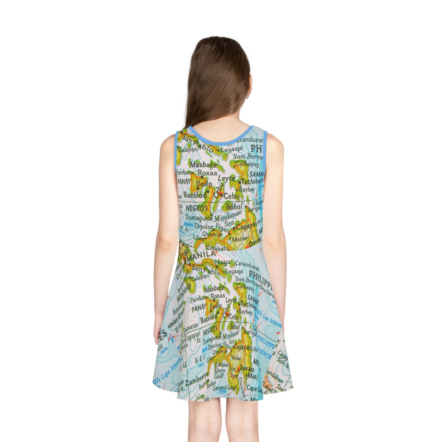 Philippine Map Sundress for kids |Filipino Culltural Sundress Girls Costume | Independence day celebration Kids Costume