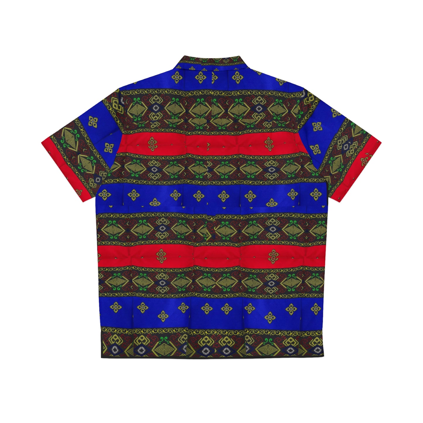 Phiippines Filipino Batik Inspired Men's Hawaiian Shirt |Mindanao batik Hawaiaan Polo Shirt