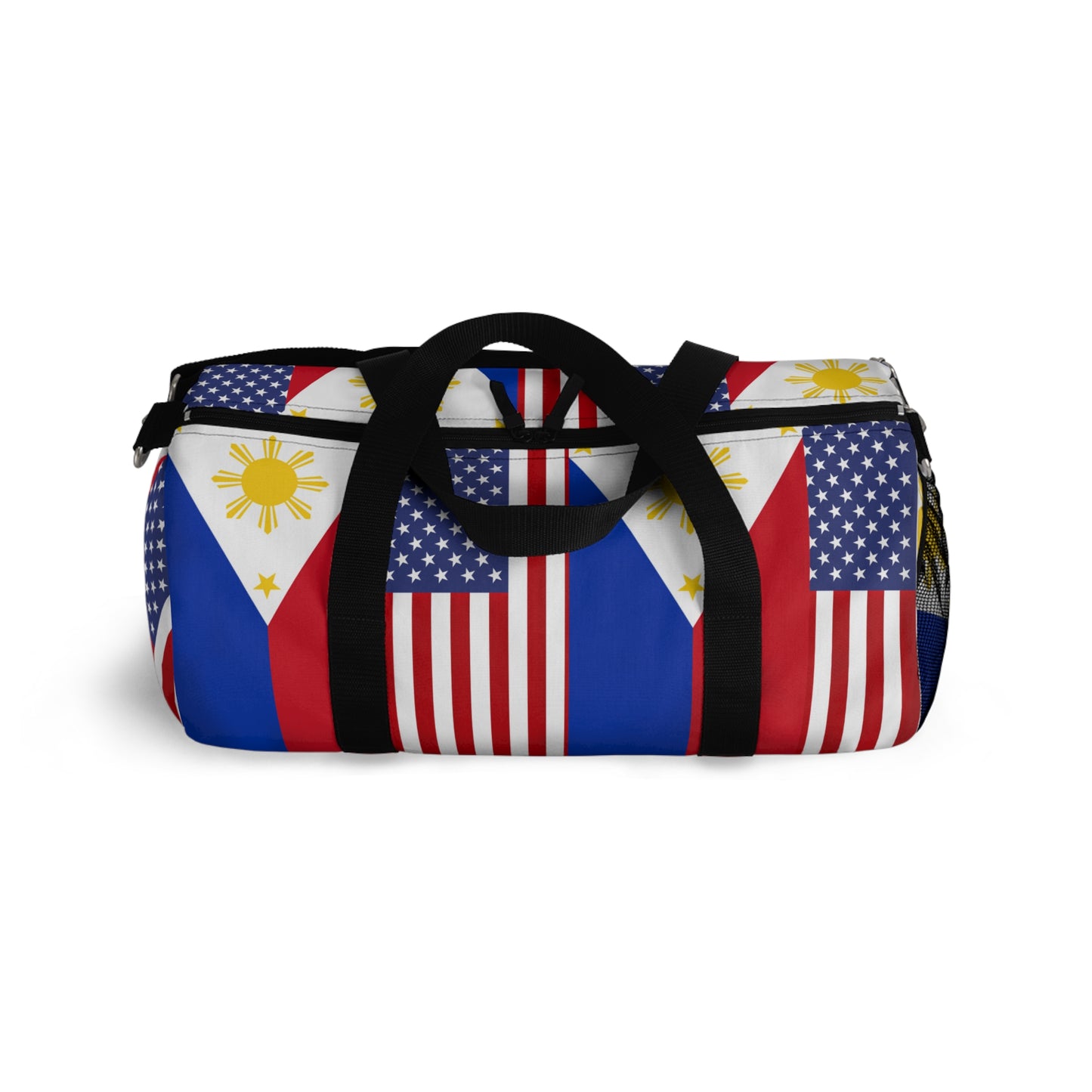 Philippines USA Mixed Flag Duffek BagDuffel bag | Crisply Printed Philippines USA Mixed Flag bag | Filipino Summer travel bag