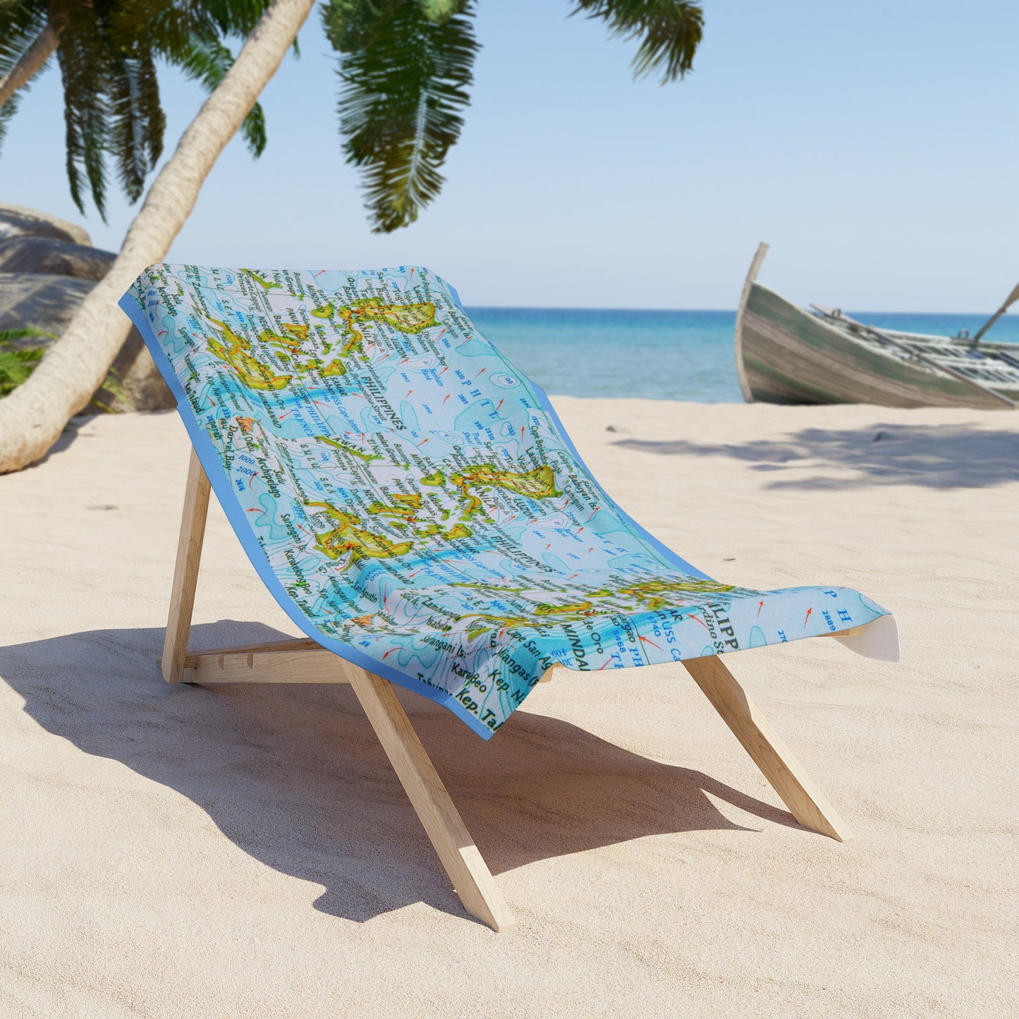 Philippine Map beach Towel | Filipino map Towel | Philippine Archipelago map summer beach towel