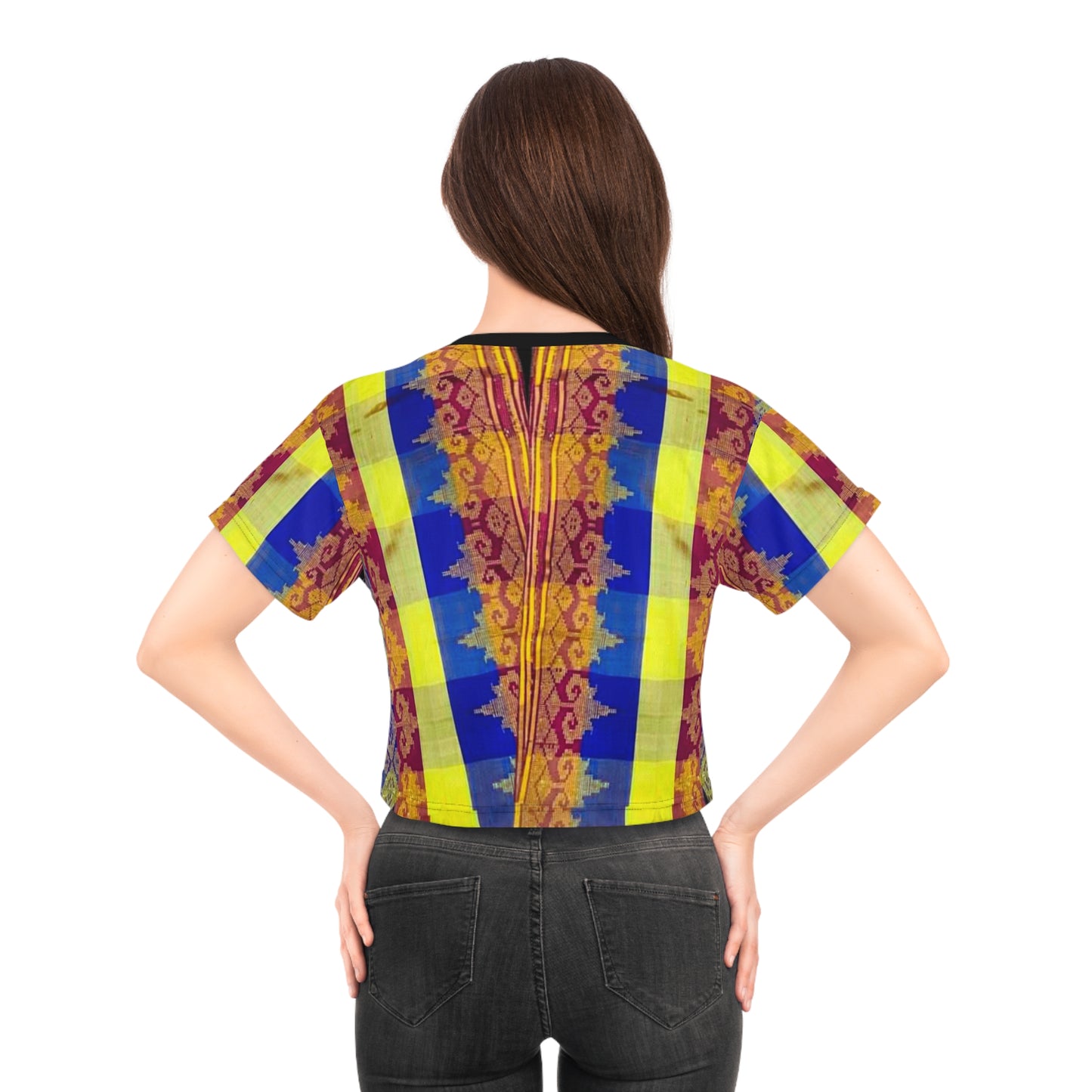Philippines Filipino Mindanao batik Inspired Crop top tee for ladies.