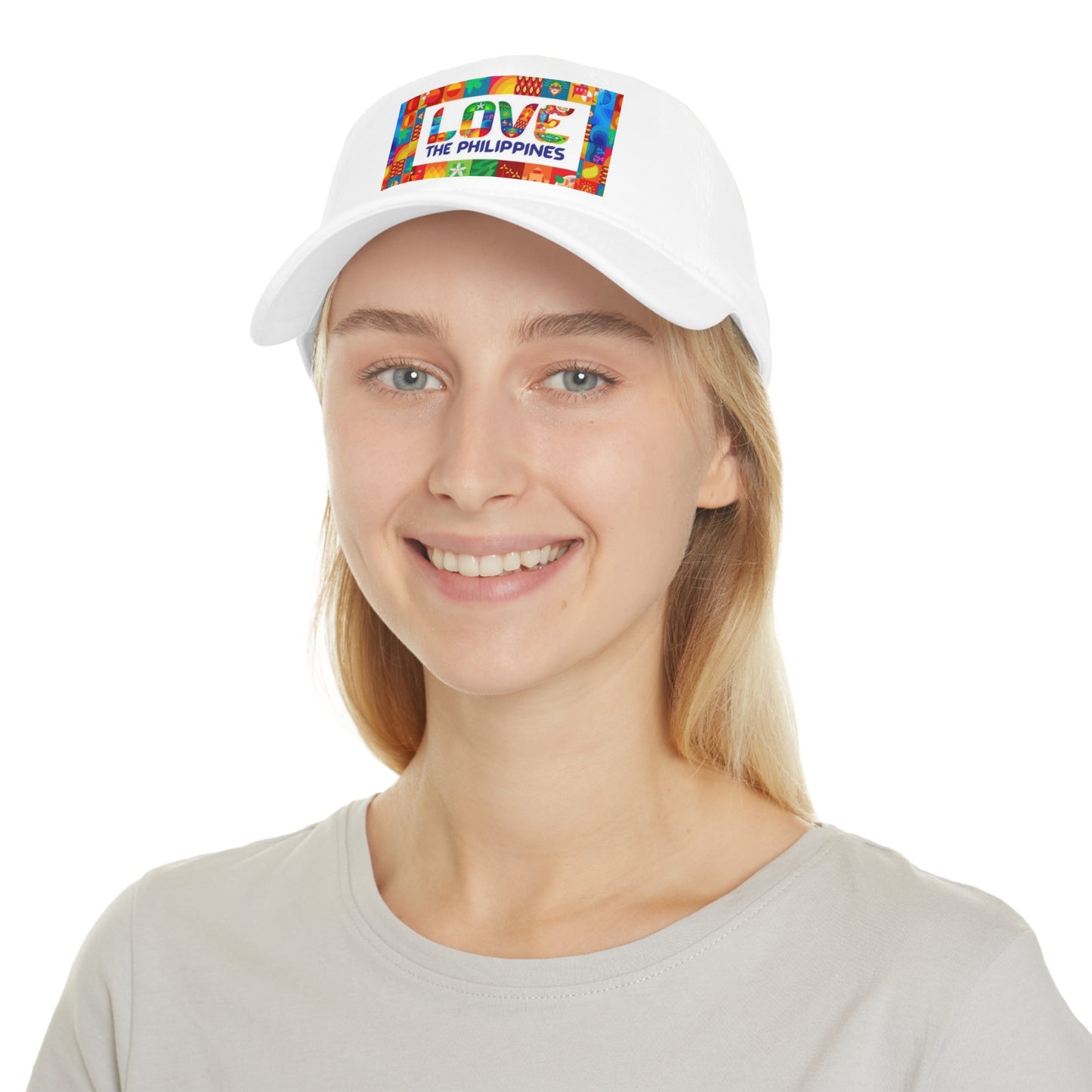 Philippines Filipino " Love the Philippines " Low Profile Baseball Cap Filipino Love the Philippines Baseball Cap | Crisply Printed