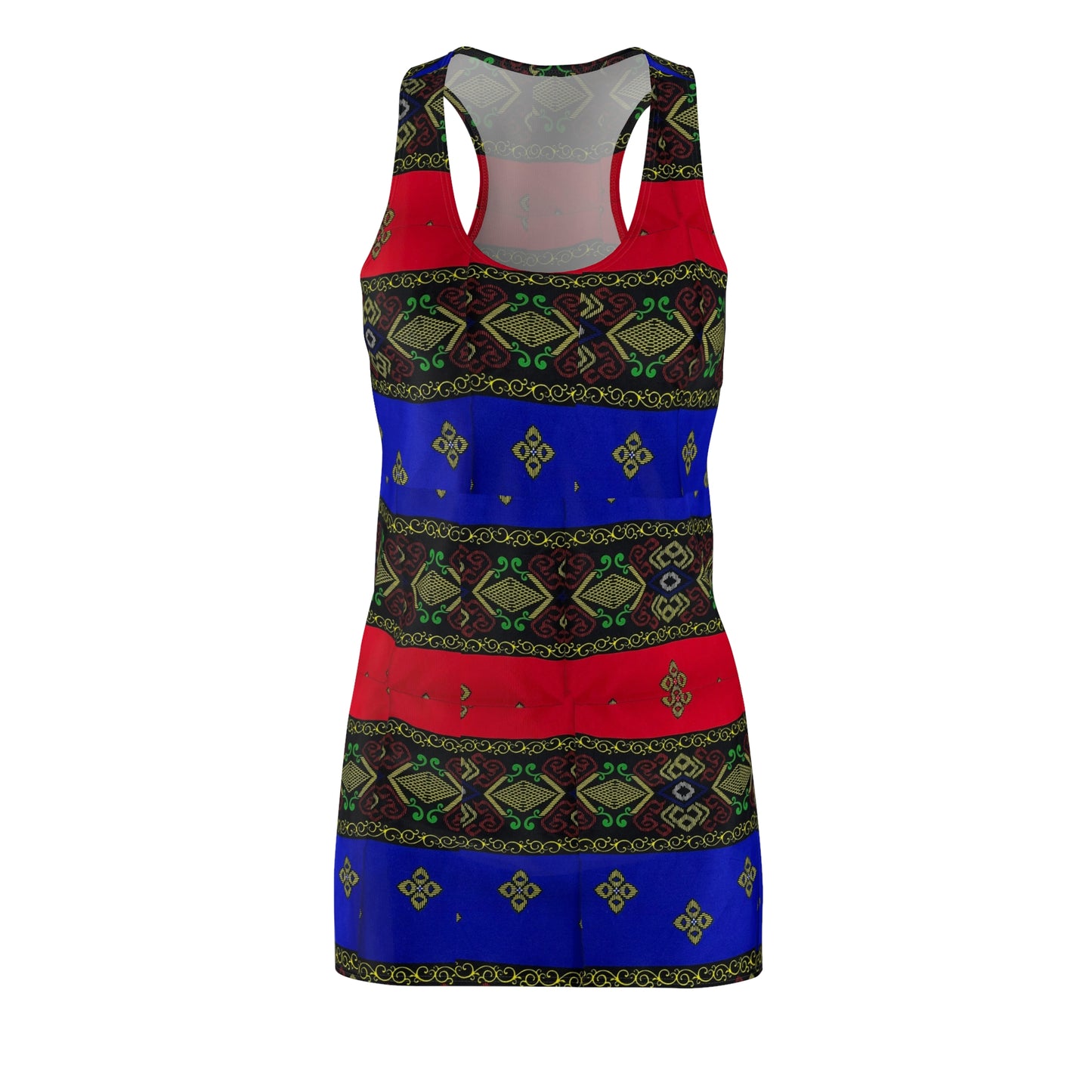 Philippines Filipino batik Inspired Summer Dress | Filipino Womens Cut & Sew Racerback Dress |