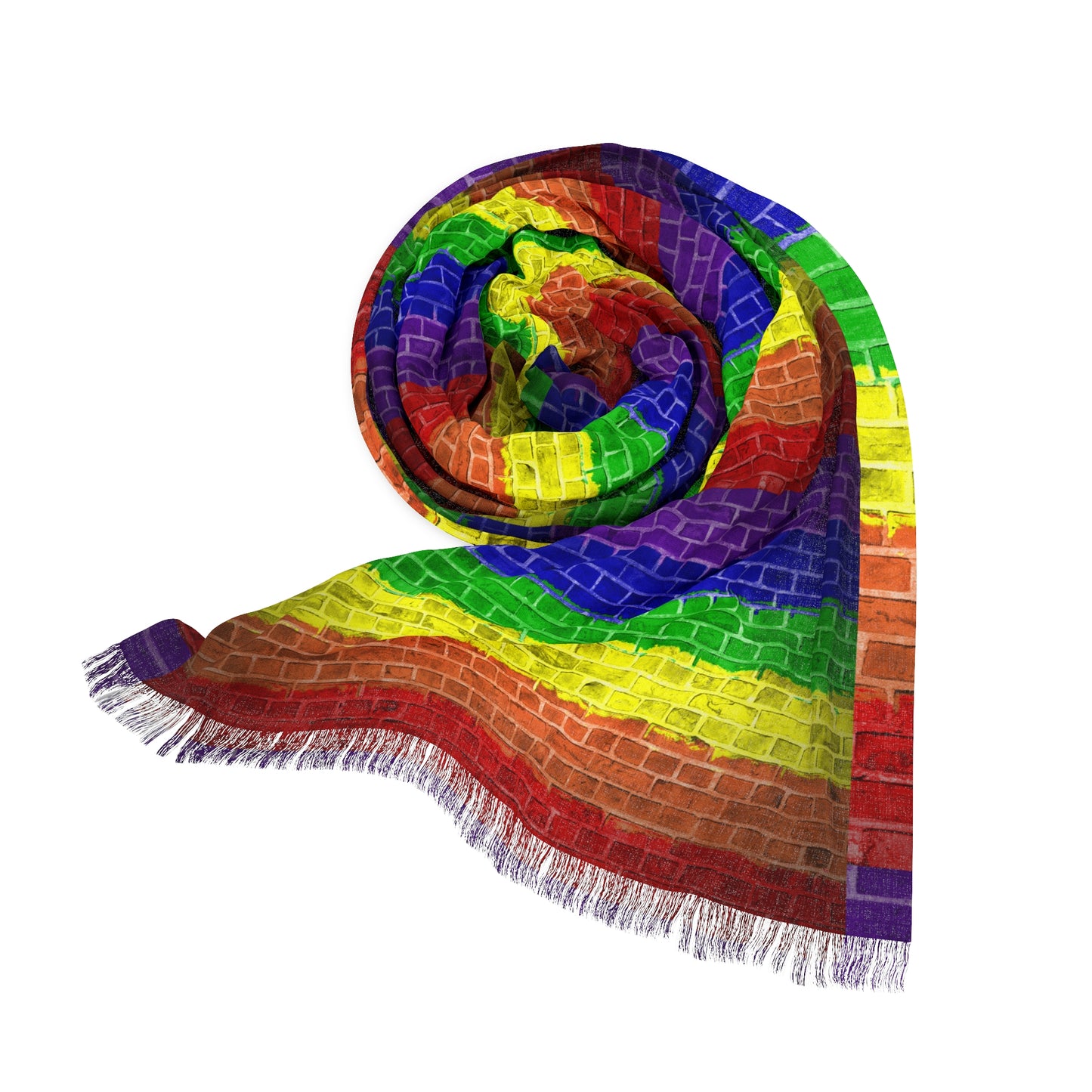 Rainbow Pride LGBT Light Scarf | Rainbow Color Scarf | Crisply printed Scarf | Summer Scarf