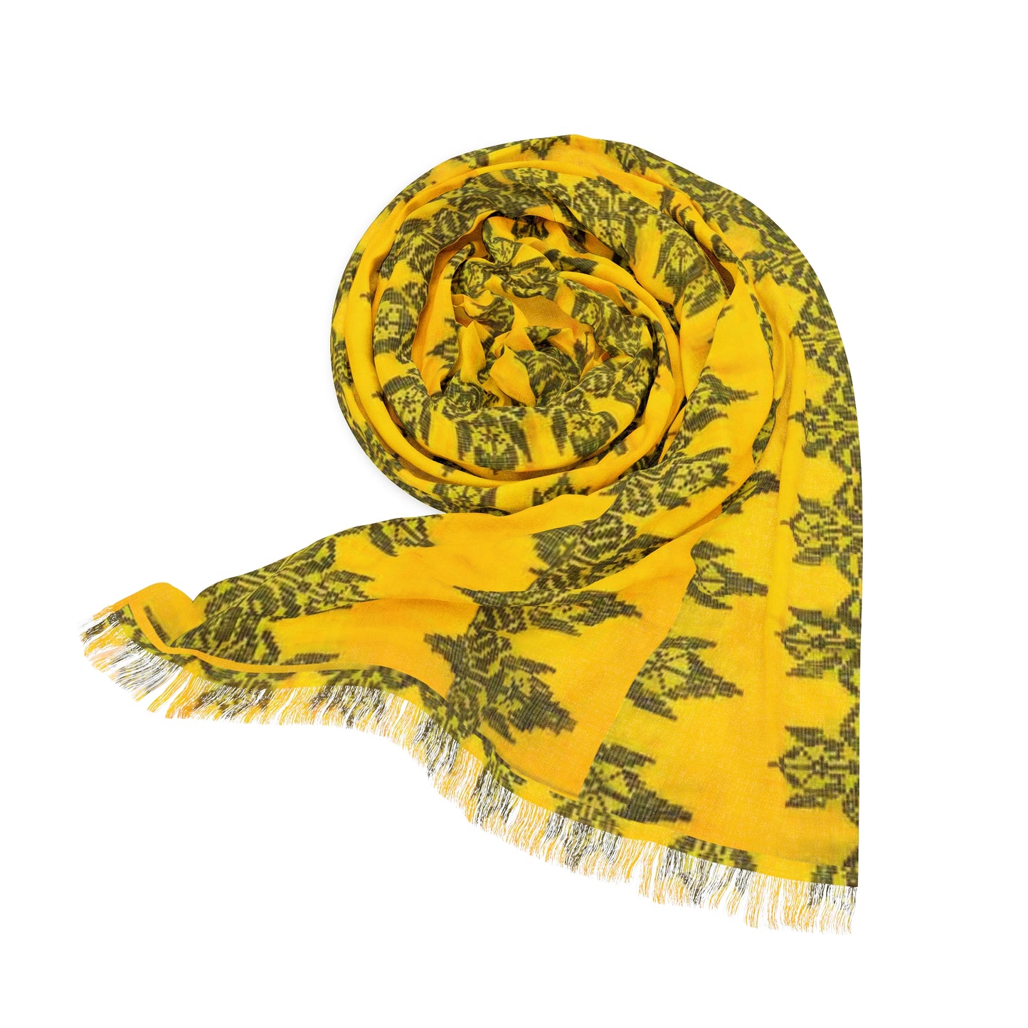 Philippines Filipino Batik inspired Light Scarf | Mindanao batik inspired Crisply PRINTED One sided scarf
