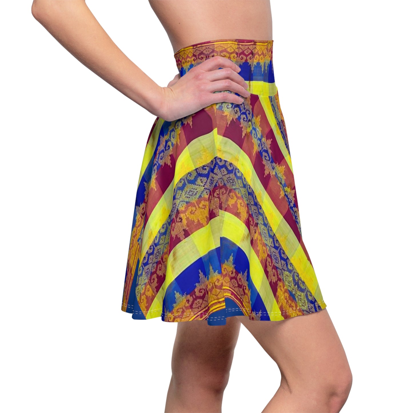 Philippines Crisply PRINTED Batik Inspired Skater Skirt | Muliti cultural Philippine Filipino Attire | Independence Day | Plaid