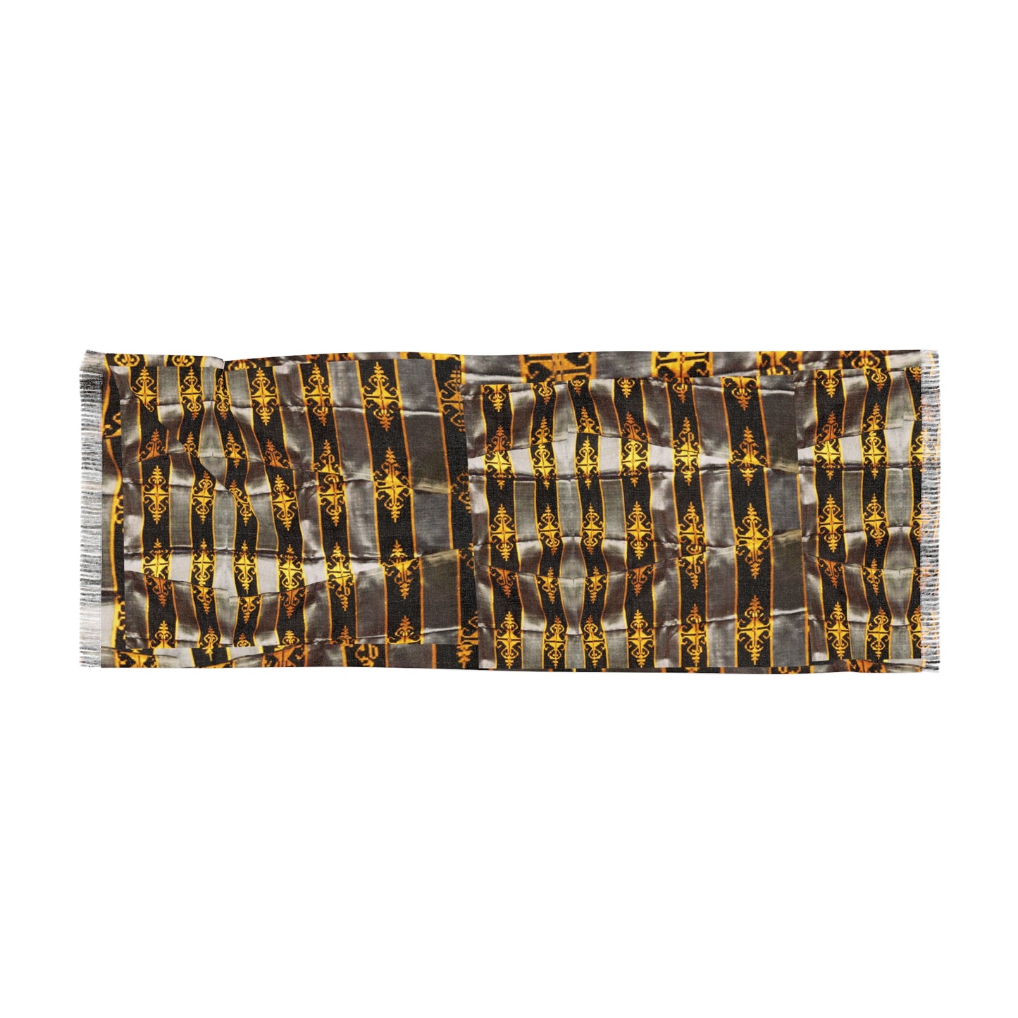 Philippine Filipino Batik Inspired Light Scarf | Mindanao Batik Inspired Crisply PRINTED light scarf