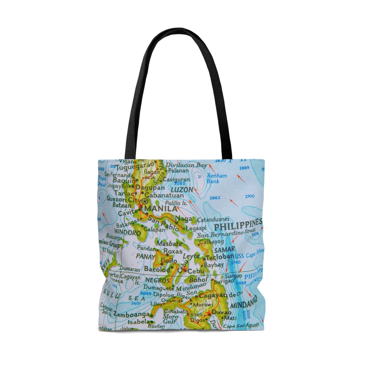 Philippine Map High Quality Tote Bag | Unique Filipino Gift Idea | Shopping Gym Work tote bag| Crisply Printed