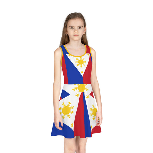 Filipino Culltural Sundress Girls Costume | Independence day celebration Kids Costume