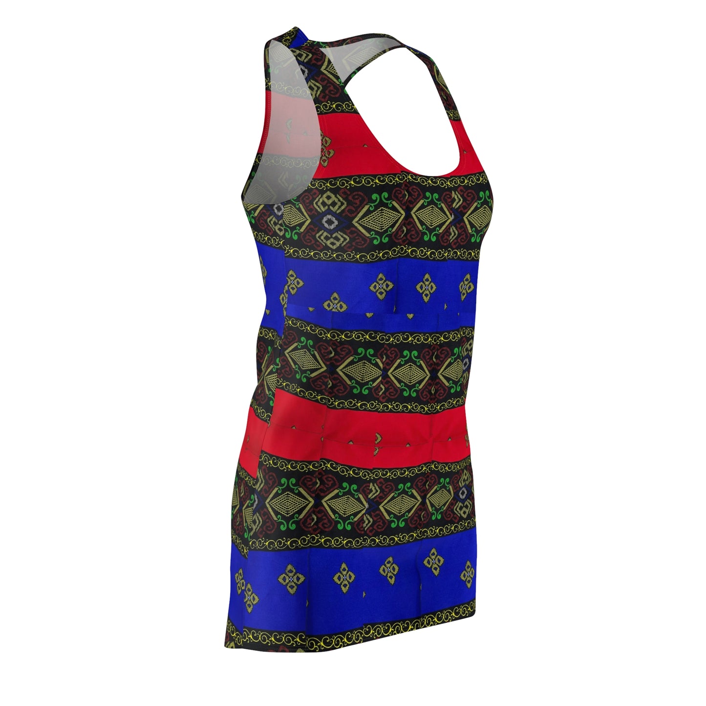 Philippines Filipino batik Inspired Summer Dress | Filipino Womens Cut & Sew Racerback Dress |