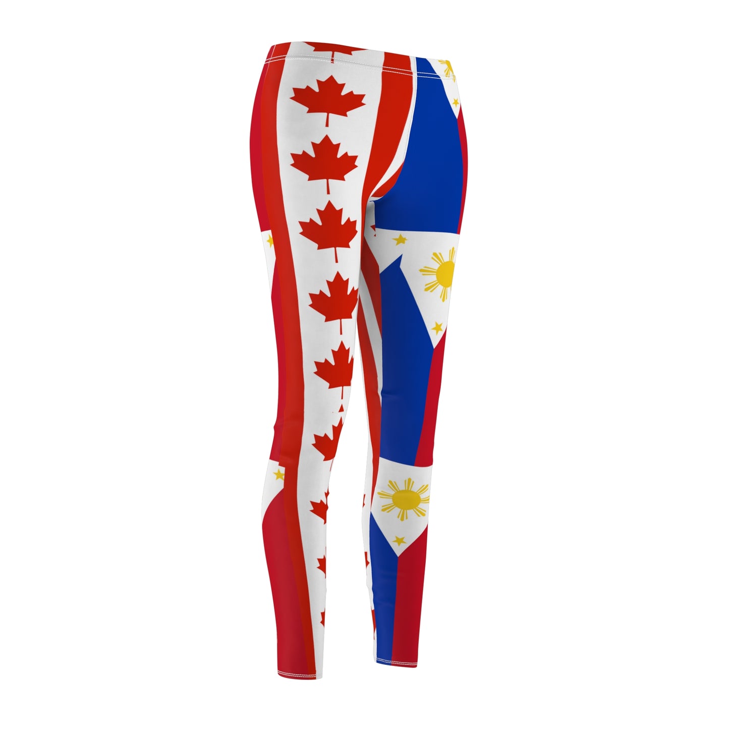 Philippines Canada Mixed Flag Women's Casual Leggings