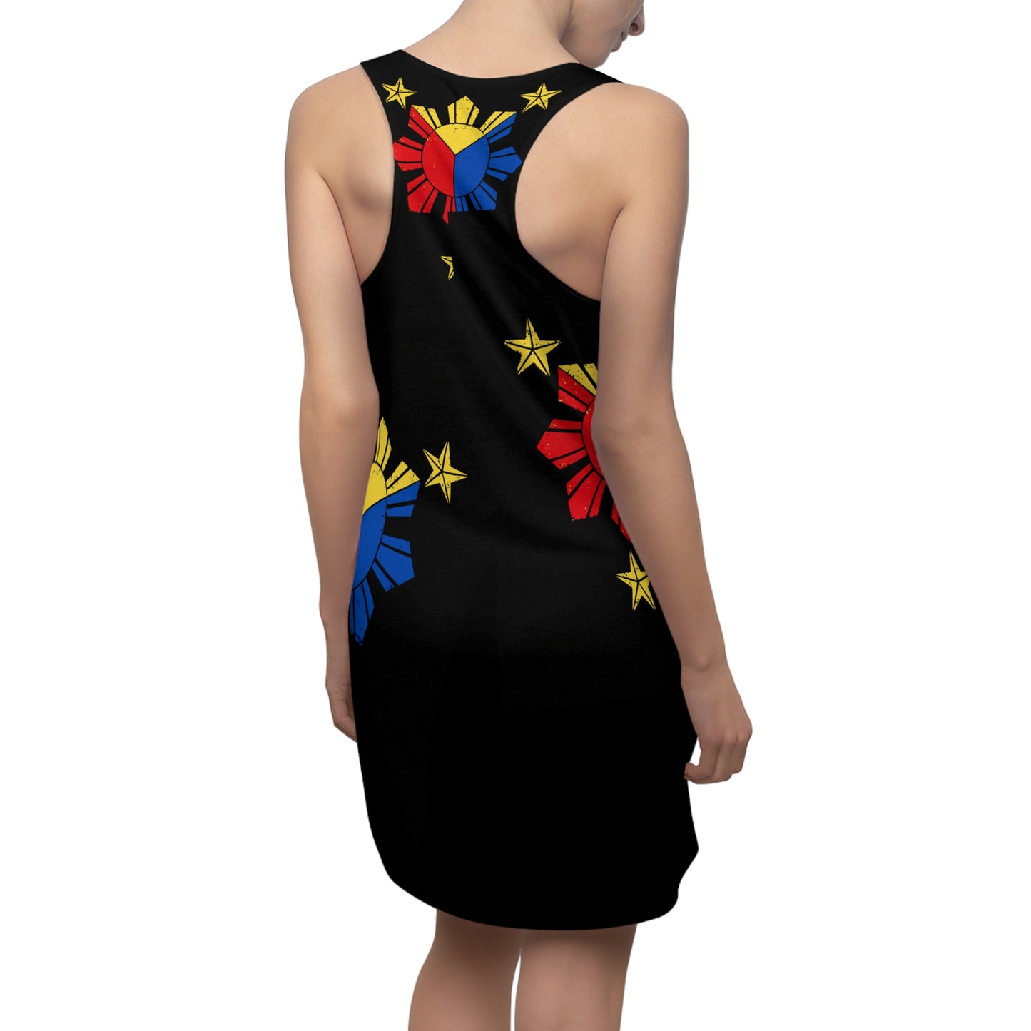Philippines Filipino Sun Star & Flag Inspired Racerback Dress | Multi Cultural dress | Philippine Independence Day Attire