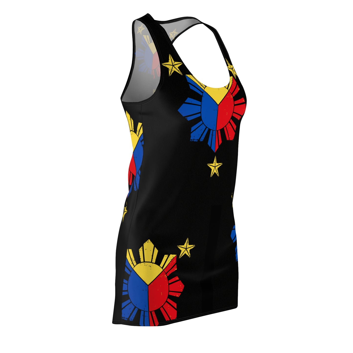 Philippines Filipino Sun Star & Flag Inspired Racerback Dress | Multi Cultural dress | Philippine Independence Day Attire