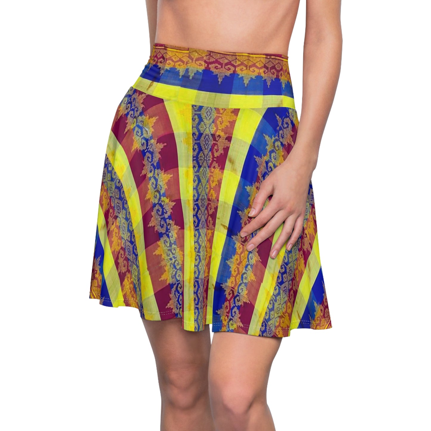 Philippines Crisply PRINTED Batik Inspired Skater Skirt | Muliti cultural Philippine Filipino Attire | Independence Day | Plaid