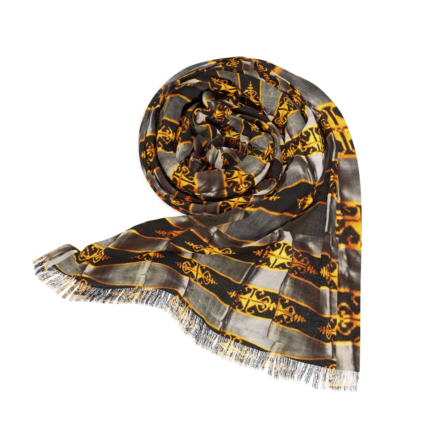 Philippine Filipino Batik Inspired Light Scarf | Mindanao Batik Inspired Crisply PRINTED light scarf