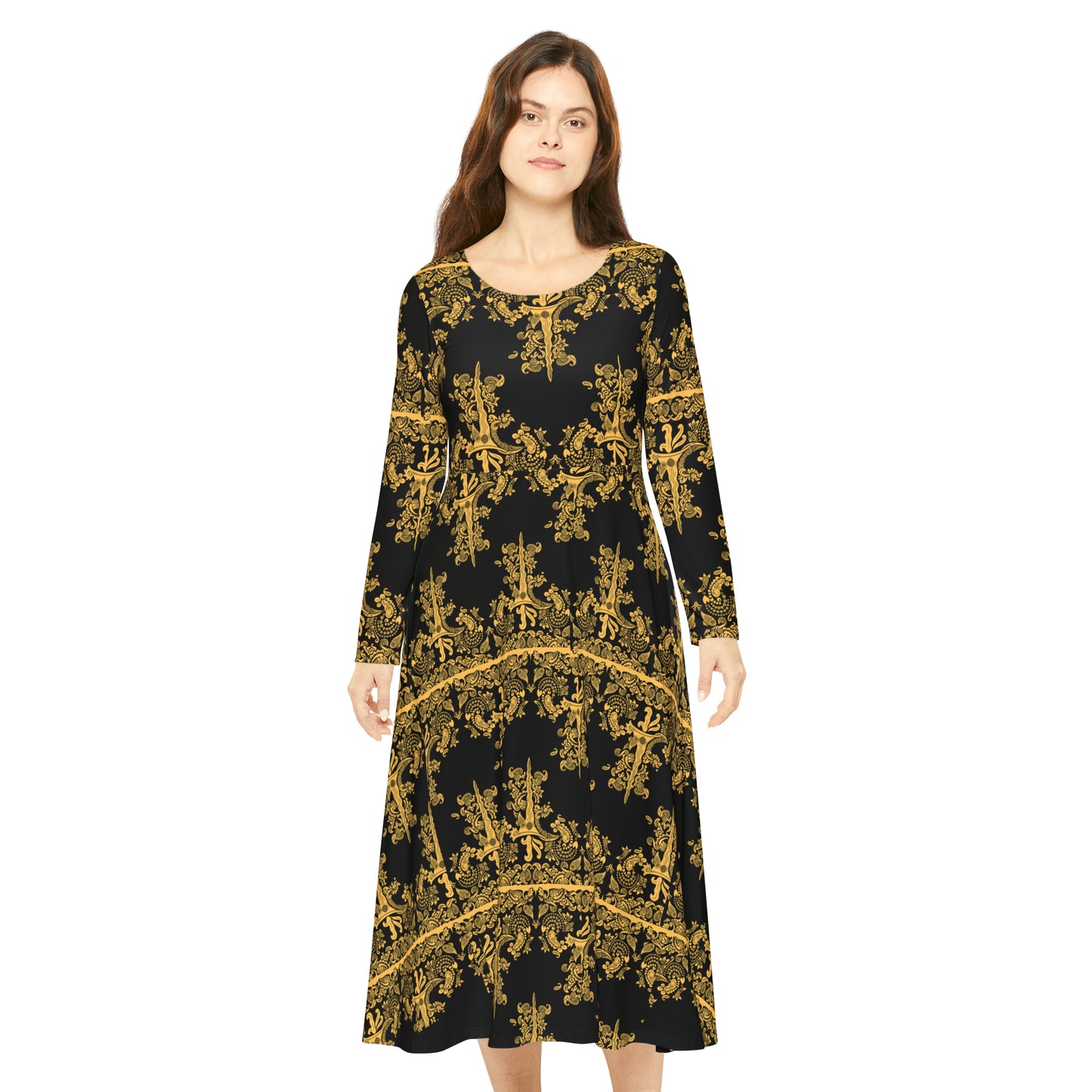 Philippines Filipino Mindanao BAtik inspired Crisply PRINTED Women's Long SleeveDress | | Multi Cultural attire | Philippine Parade