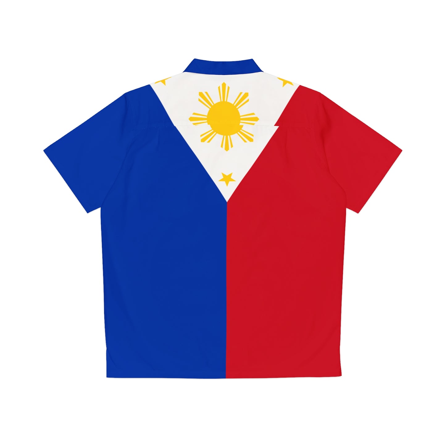 Philippines FilipinoFlag Inspired Men's Hawaiian Shirt | Multi Cultural Mens Costume | Philippine Independence day Celebration