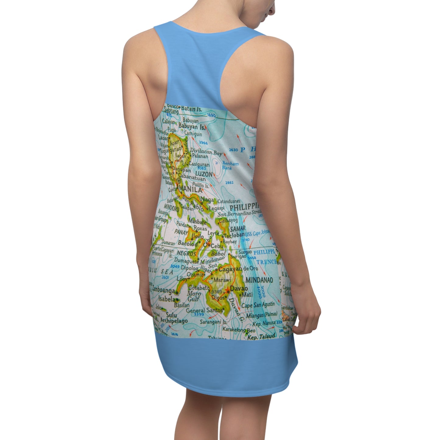 Philippines Filipino Map Inspired Racerback Dress | Multi Cultural dress | Philippine Independence Day Attire