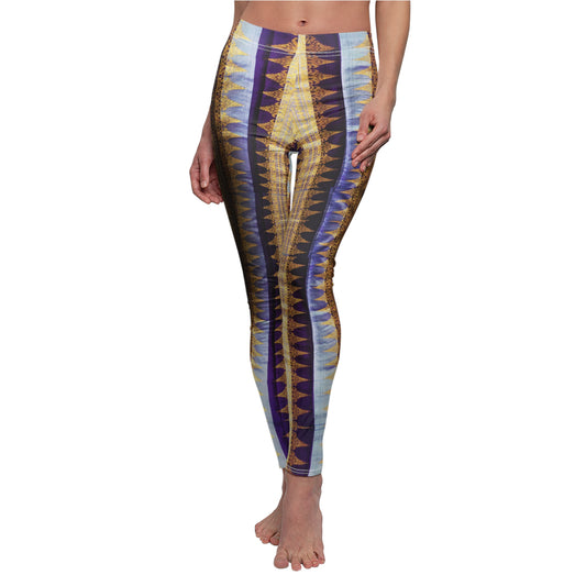 Copy of Philippines Filipino Mindanao batik Inspired Women's Cut & Sew Casual Leggings | Abstarct batik Leggings