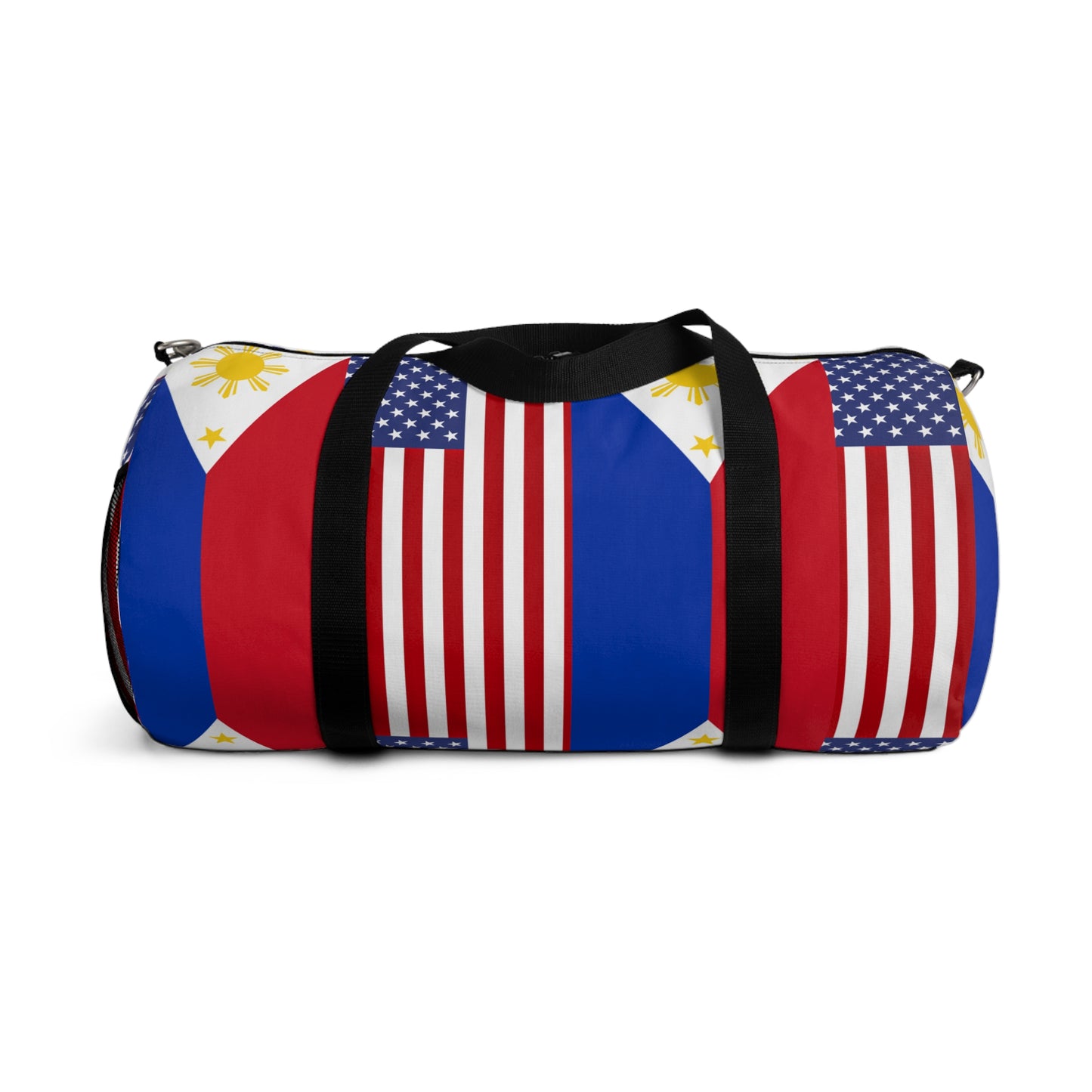 Philippines USA Mixed Flag Duffek BagDuffel bag | Crisply Printed Philippines USA Mixed Flag bag | Filipino Summer travel bag