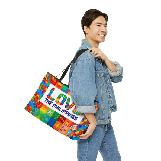 Philippines Filipino Love the Philippines Weekender Tote Bag | Crisply Printed Filipino Travel summer Bag