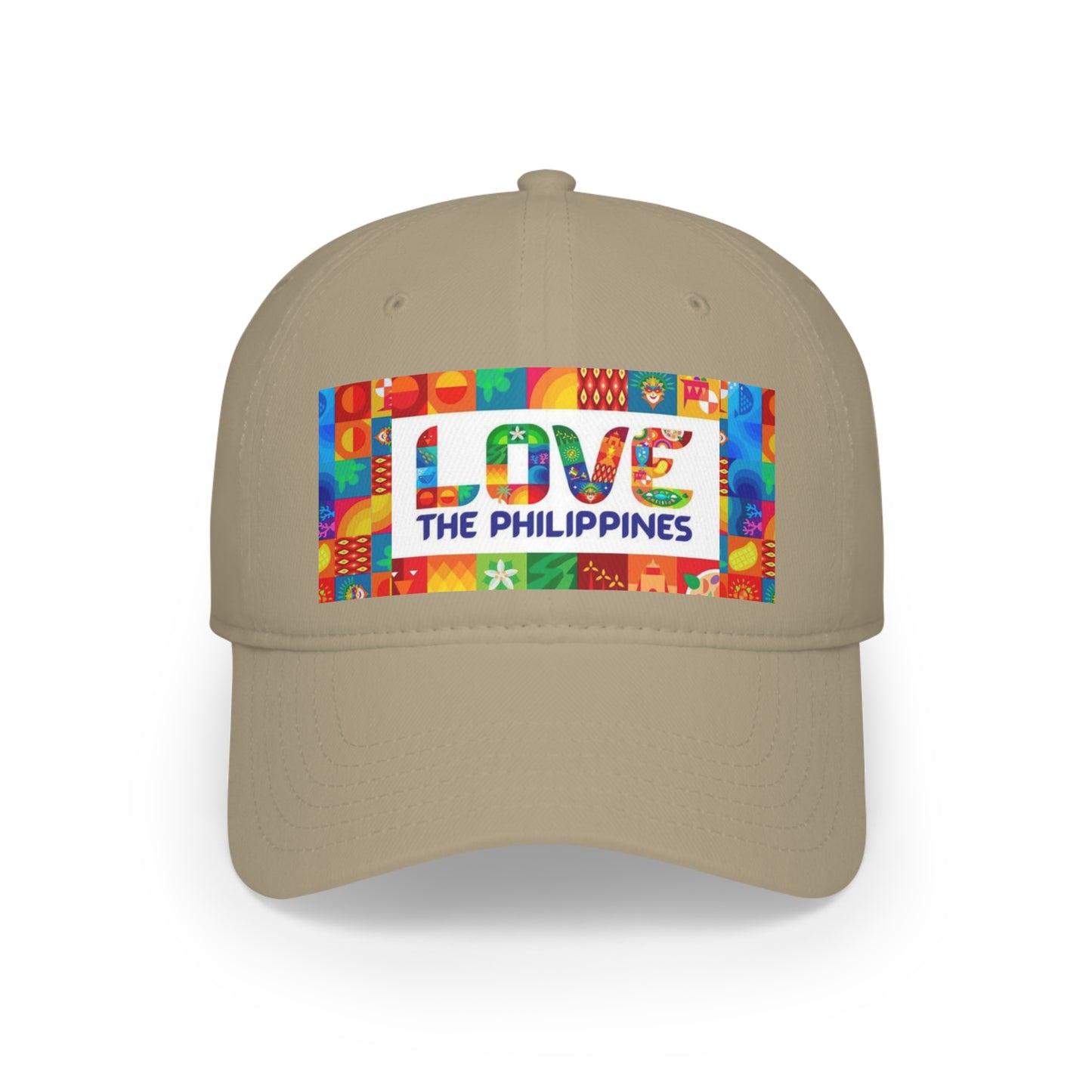 Philippines Filipino " Love the Philippines " Low Profile Baseball Cap Filipino Love the Philippines Baseball Cap | Crisply Printed