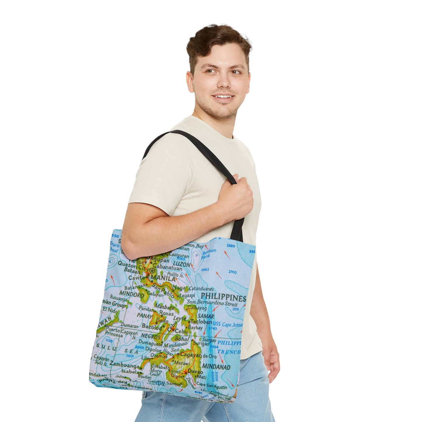 Philippine Map High Quality Tote Bag | Unique Filipino Gift Idea | Shopping Gym Work tote bag| Crisply Printed