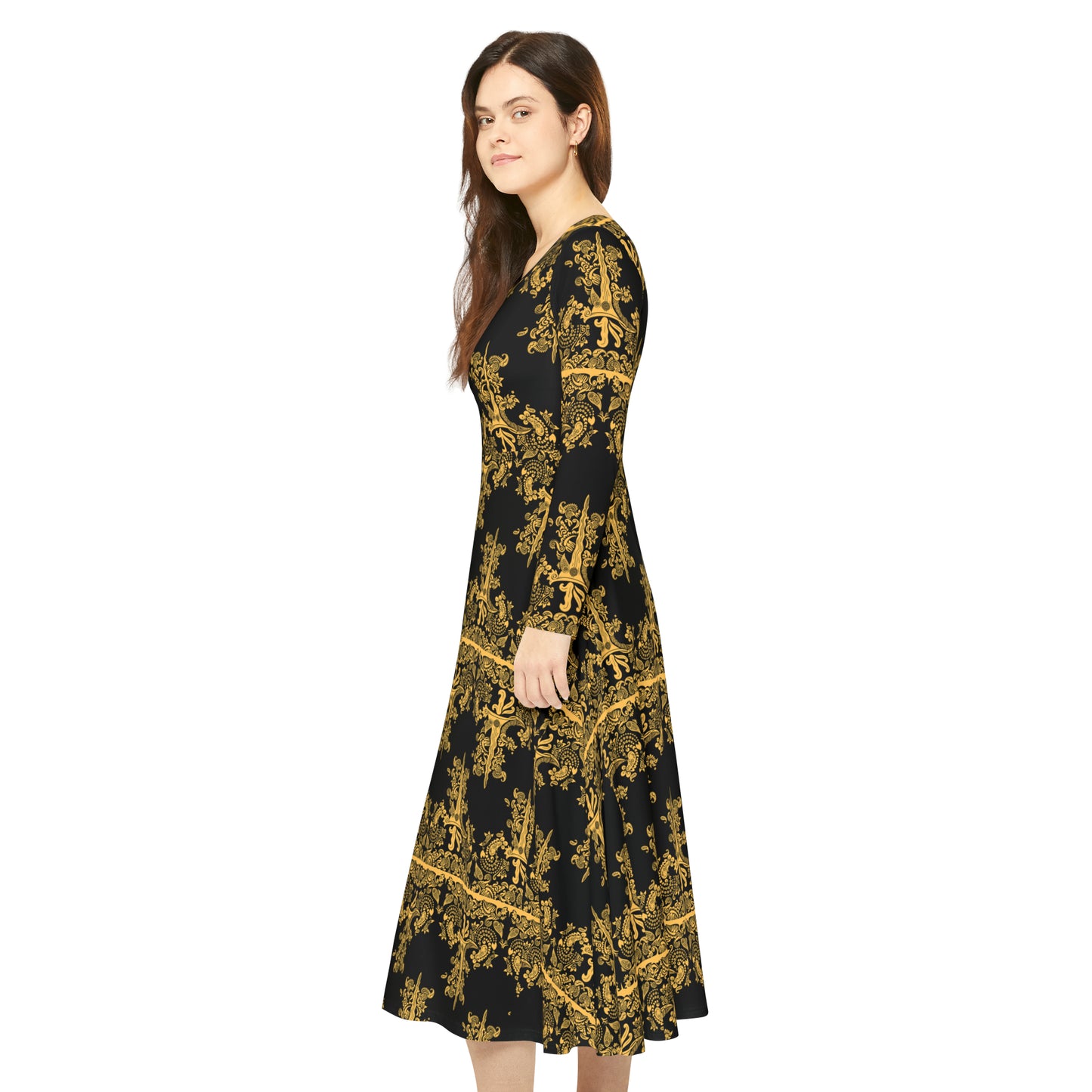 Philippines Filipino Mindanao BAtik inspired Crisply PRINTED Women's Long SleeveDress | | Multi Cultural attire | Philippine Parade