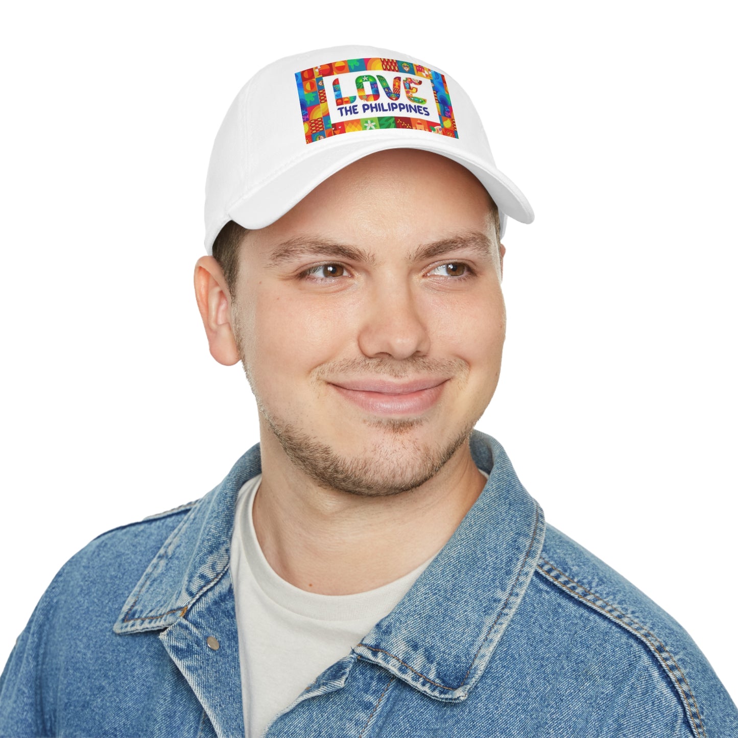 Philippines Filipino " Love the Philippines " Low Profile Baseball Cap Filipino Love the Philippines Baseball Cap | Crisply Printed