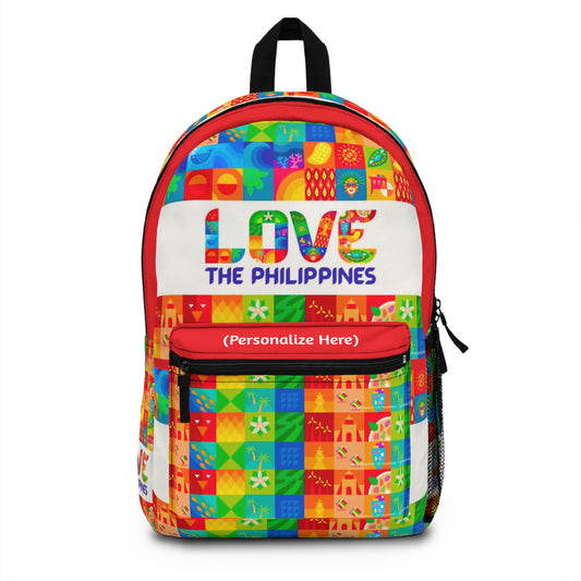 Personalized Philippine Map Backpack | Filipino Map Bag | Crisply Printed Durable backpack |