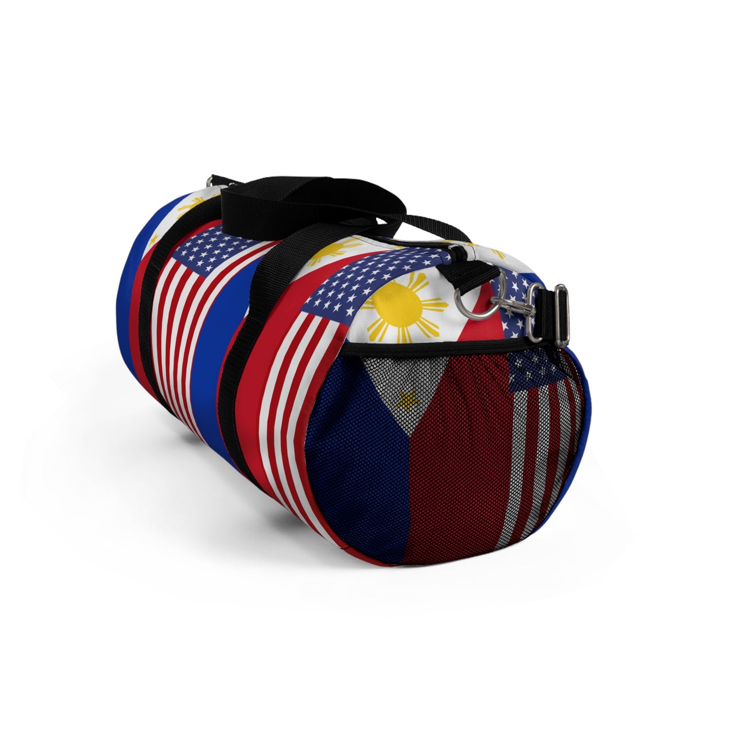 Philippines USA Mixed Flag Duffek BagDuffel bag | Crisply Printed Philippines USA Mixed Flag bag | Filipino Summer travel bag