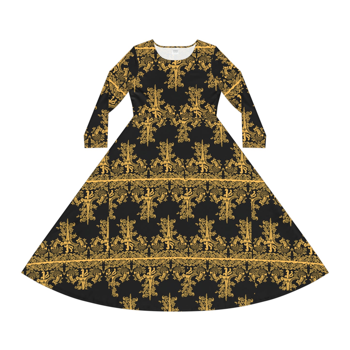 Philippines Filipino Mindanao BAtik inspired Crisply PRINTED Women's Long SleeveDress | | Multi Cultural attire | Philippine Parade