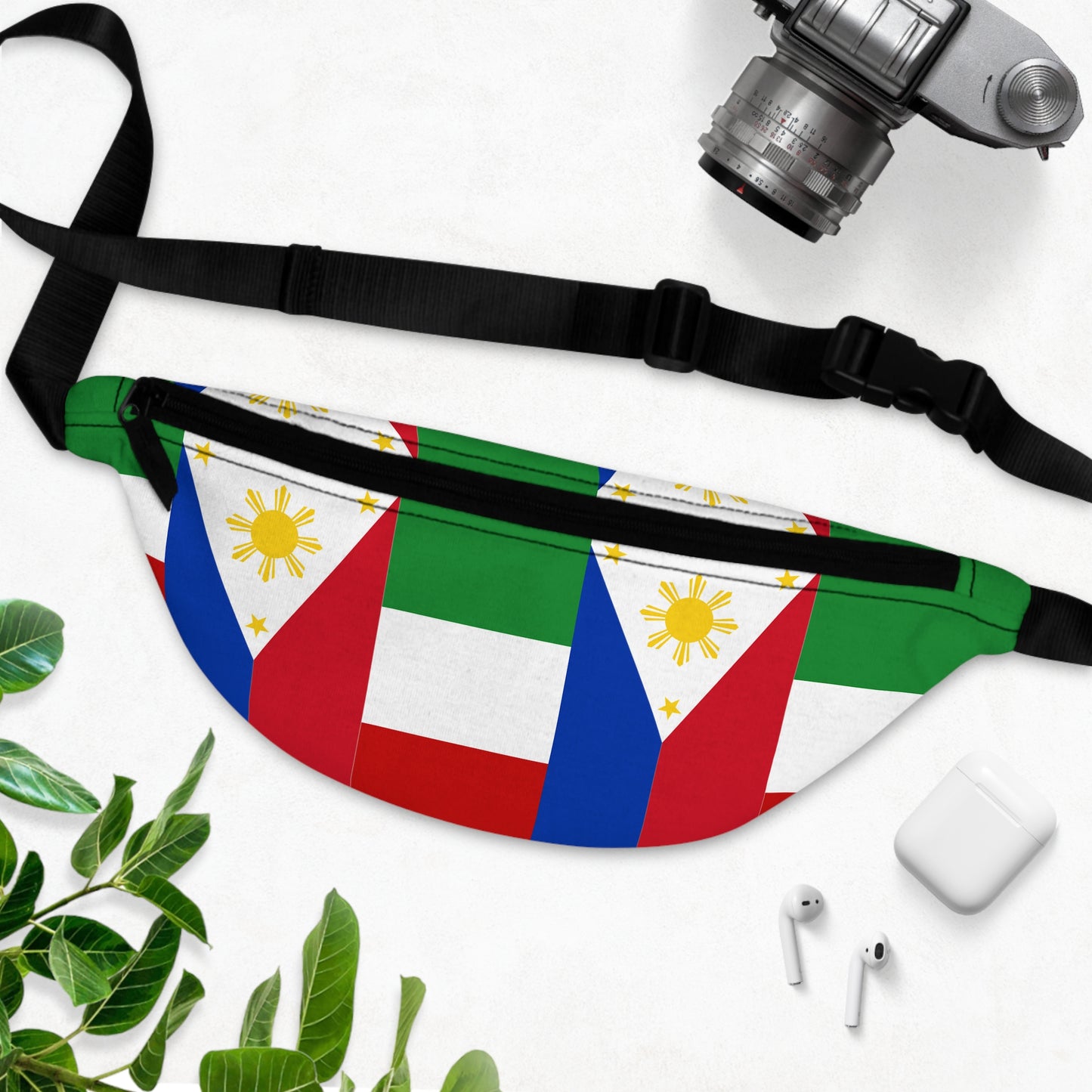 Philippines -Italy Mixed Flag Fanny Pack | Philippines- Italy friendship day fanny pack