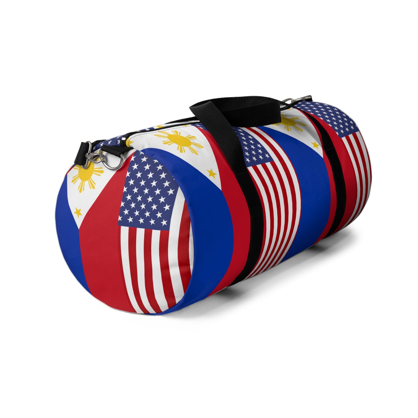 Philippines USA Mixed Flag Duffek BagDuffel bag | Crisply Printed Philippines USA Mixed Flag bag | Filipino Summer travel bag