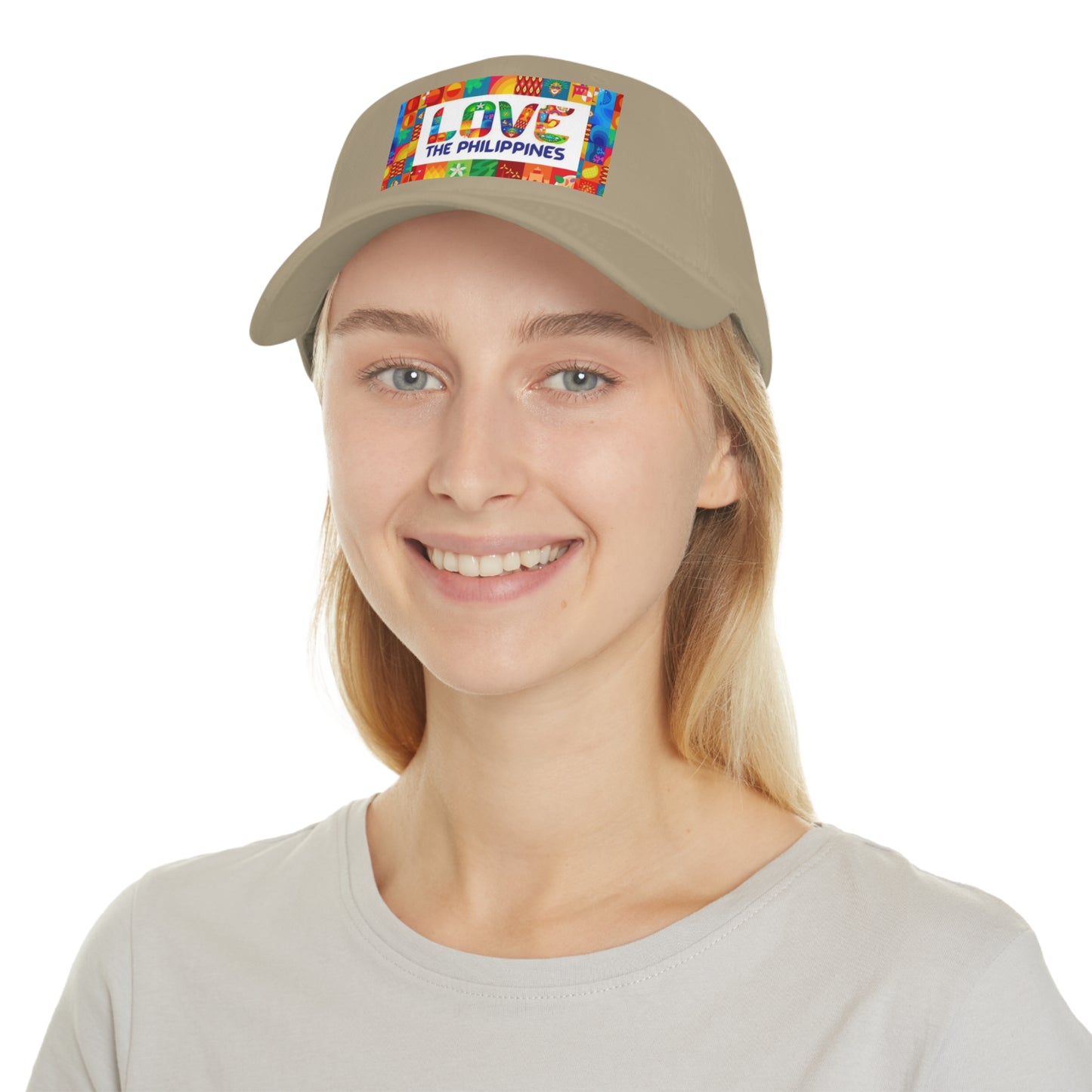 Philippines Filipino " Love the Philippines " Low Profile Baseball Cap Filipino Love the Philippines Baseball Cap | Crisply Printed