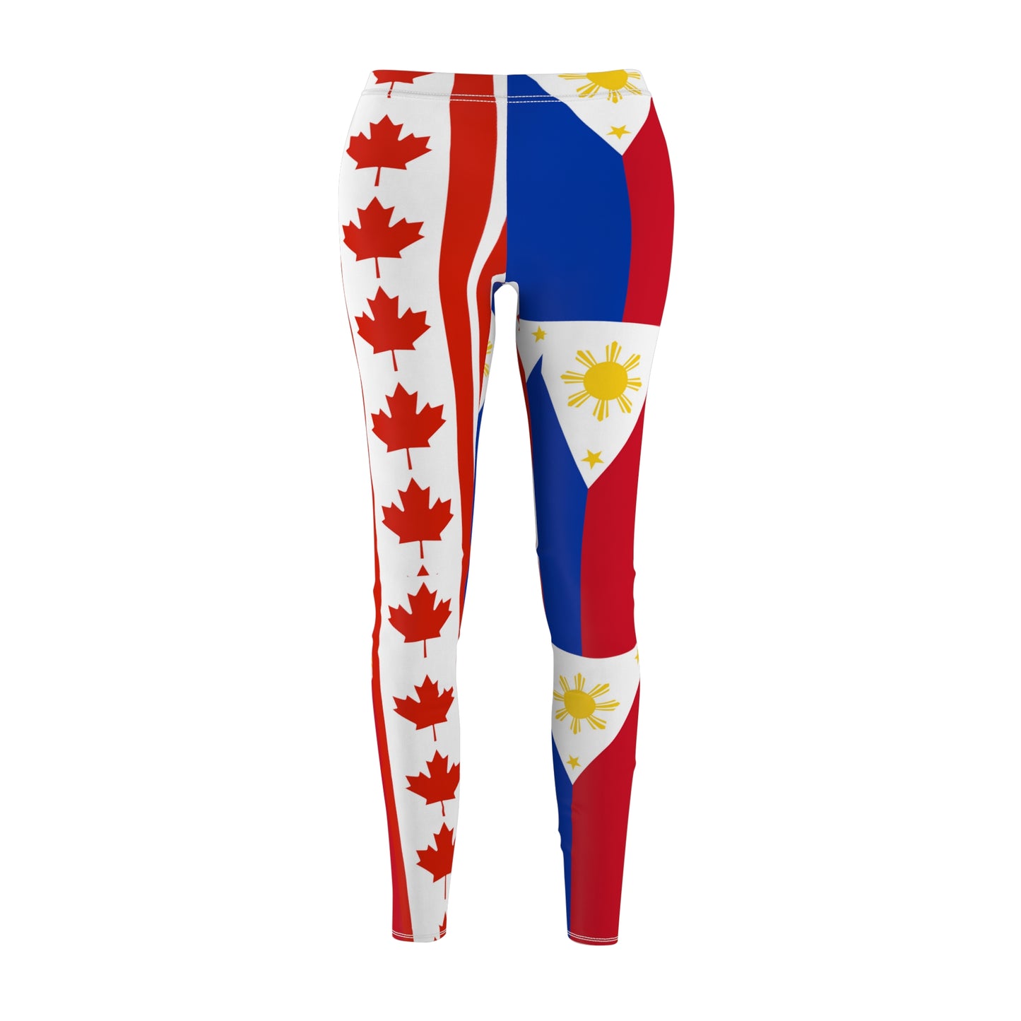 Philippines Canada Mixed Flag Women's Casual Leggings