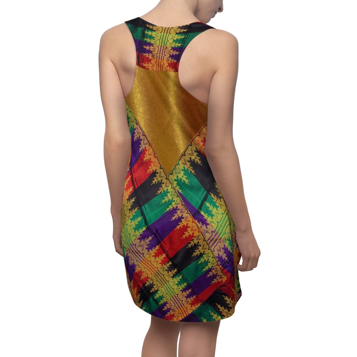 Philippines Filipino Batik Inspired Racerback Dress | Crisply PRINTED Multi Cultural dress | Mindanao Batik Theme