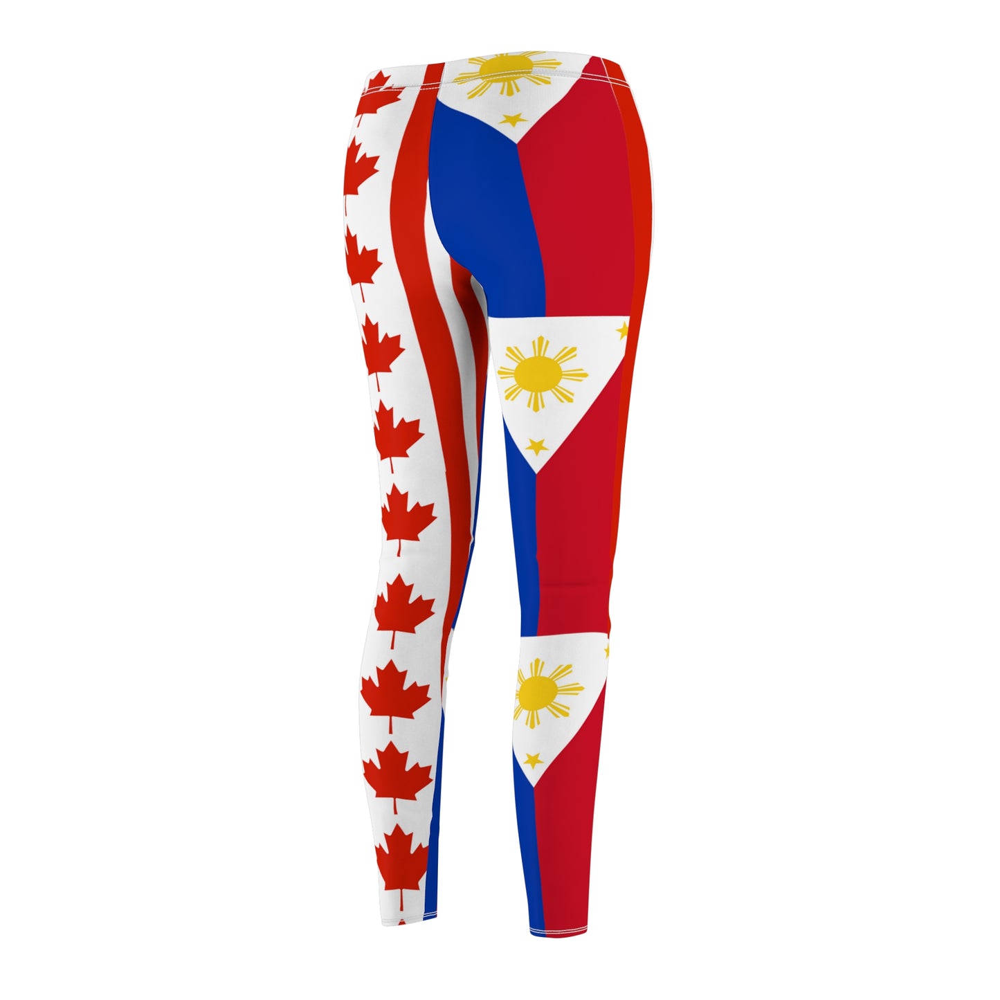 Philippines Canada Mixed Flag Women's Casual Leggings