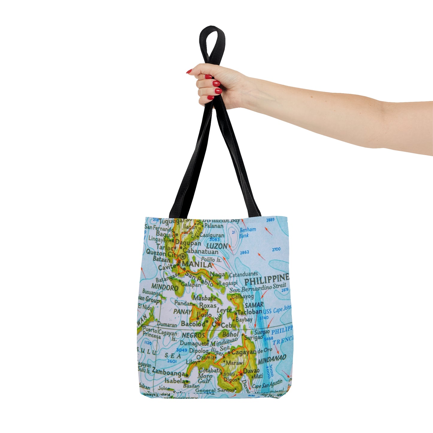 Philippine Map High Quality Tote Bag | Unique Filipino Gift Idea | Shopping Gym Work tote bag| Crisply Printed