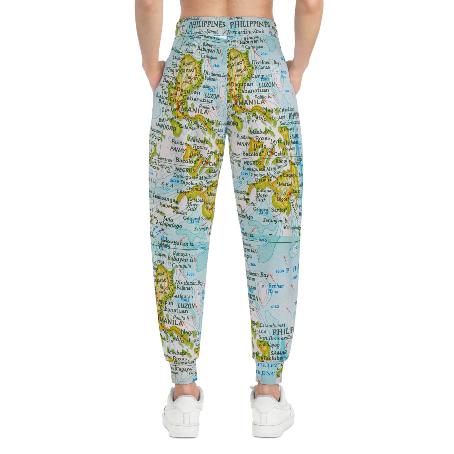 Philippine Map Inspired Athletic Joggers | Multi Cultural Filipino Clothing | Philippine Independence Day Attire.