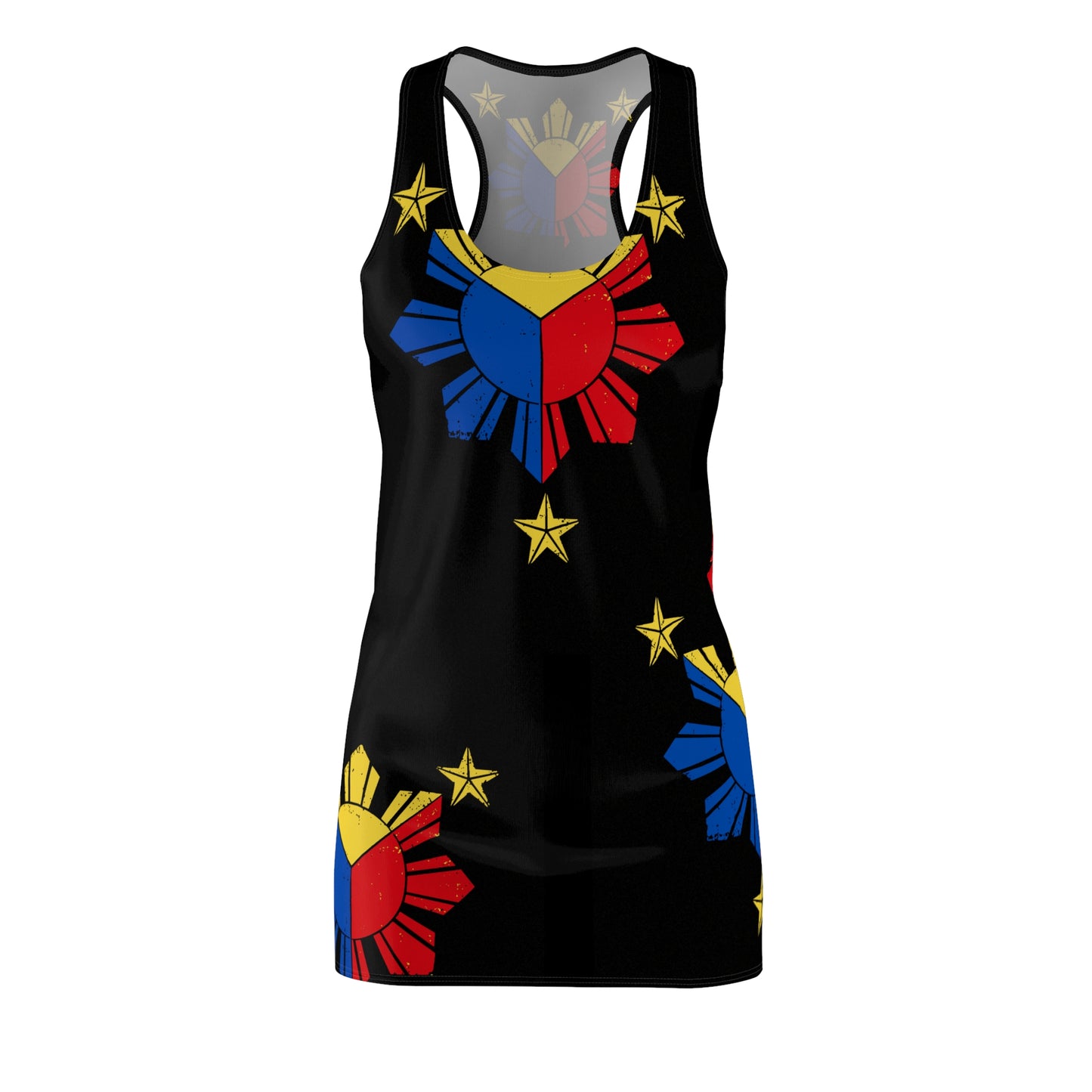 Philippines Filipino Sun Star & Flag Inspired Racerback Dress | Multi Cultural dress | Philippine Independence Day Attire