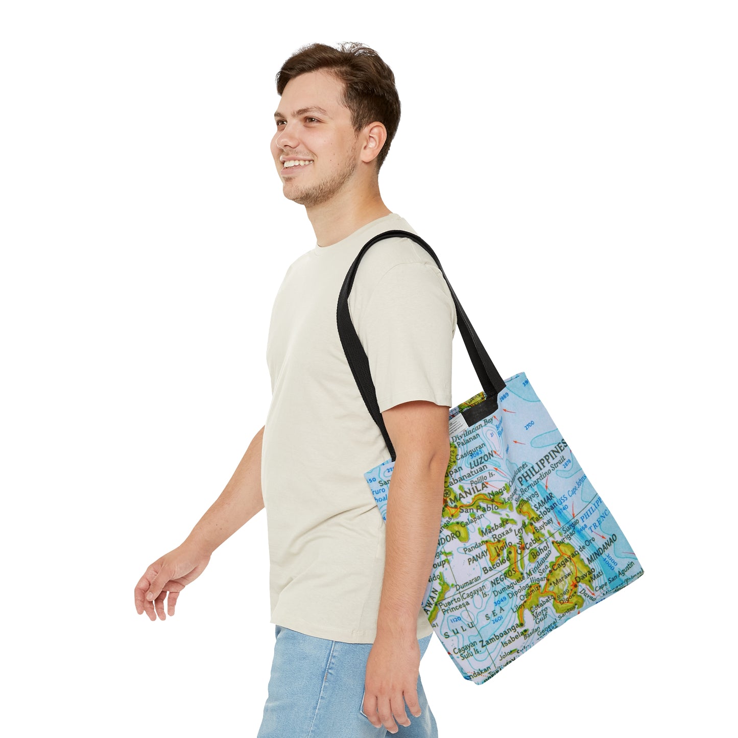 Philippine Map High Quality Tote Bag | Unique Filipino Gift Idea | Shopping Gym Work tote bag| Crisply Printed