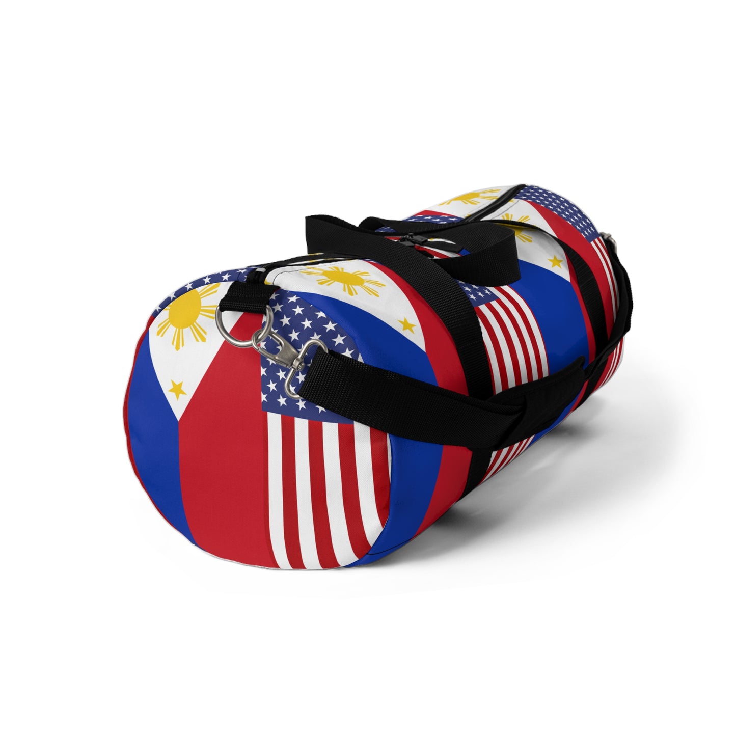 Philippines USA Mixed Flag Duffek BagDuffel bag | Crisply Printed Philippines USA Mixed Flag bag | Filipino Summer travel bag