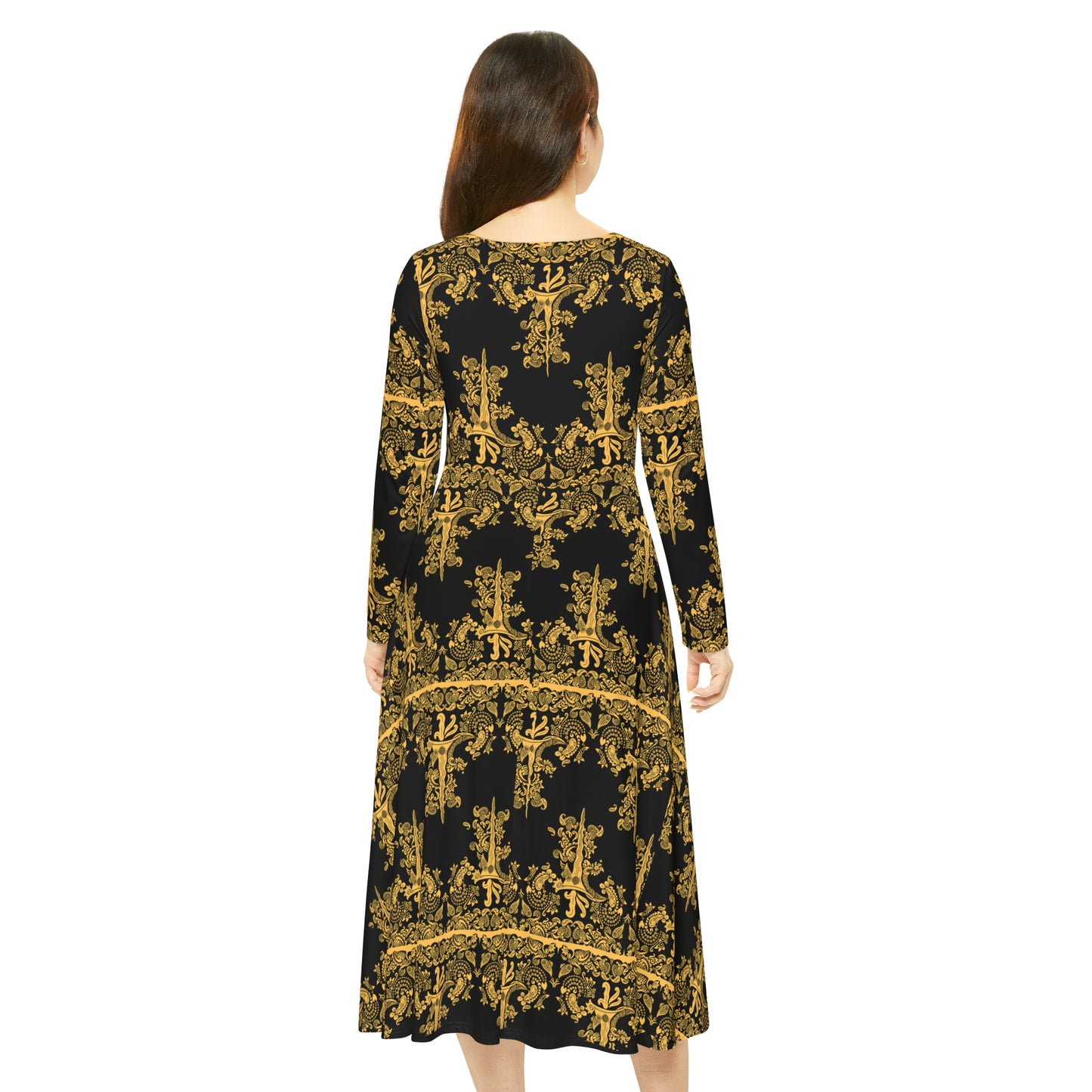 Philippines Filipino Mindanao BAtik inspired Crisply PRINTED Women's Long SleeveDress | | Multi Cultural attire | Philippine Parade