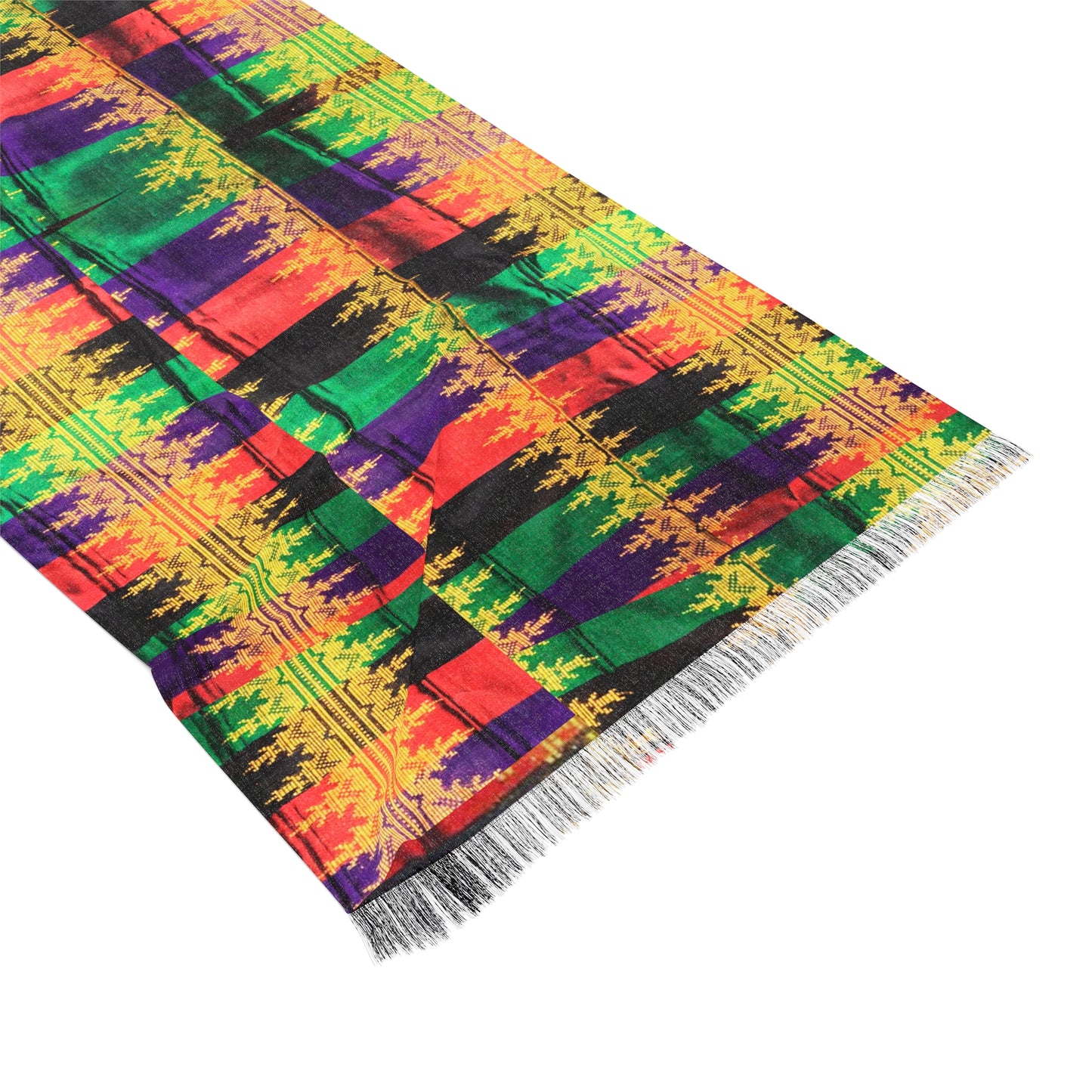 Philippines Filipino Batik inspired Light Scarf | Mindanao batik inspired Crisply PRINTED One sided scarf