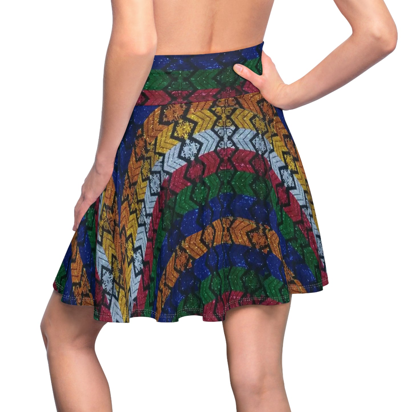 Philippines Crisply PRINTED Batik Raimbow Inspired Skater Skirt | Muliti cultural Philippine Filipino Attire | Independence Day |