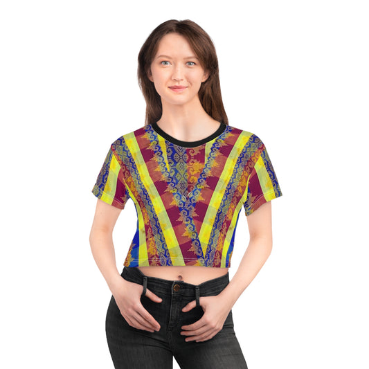 Philippines Filipino Mindanao batik Inspired Crop top tee for ladies.